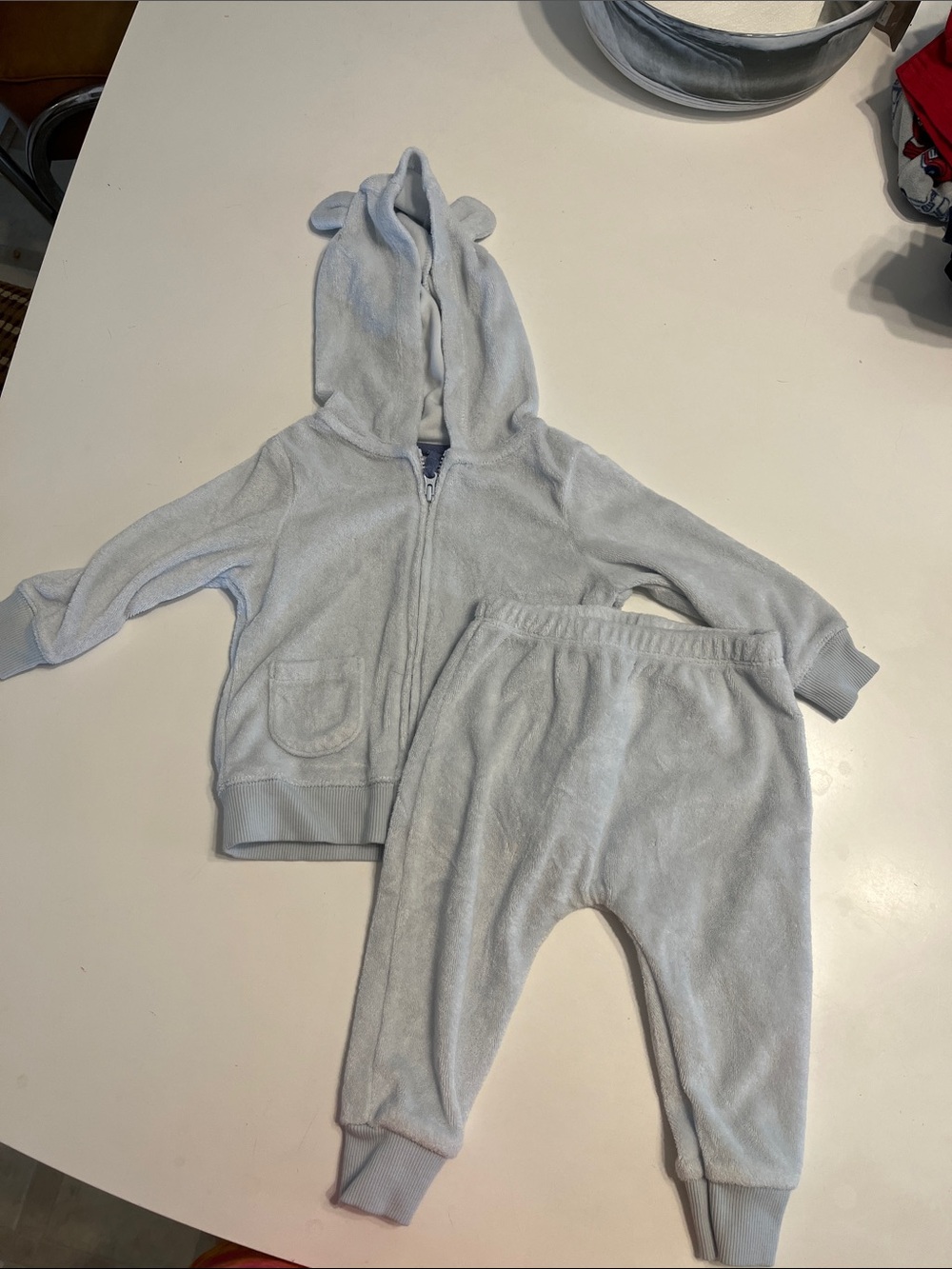 Carter’s terry zip-up tracksuit outfit